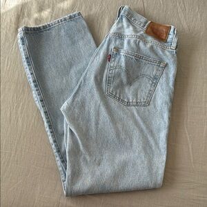 Levi's 501 Button Fly 28 X 30 Blue Straight Jeans Classic Style